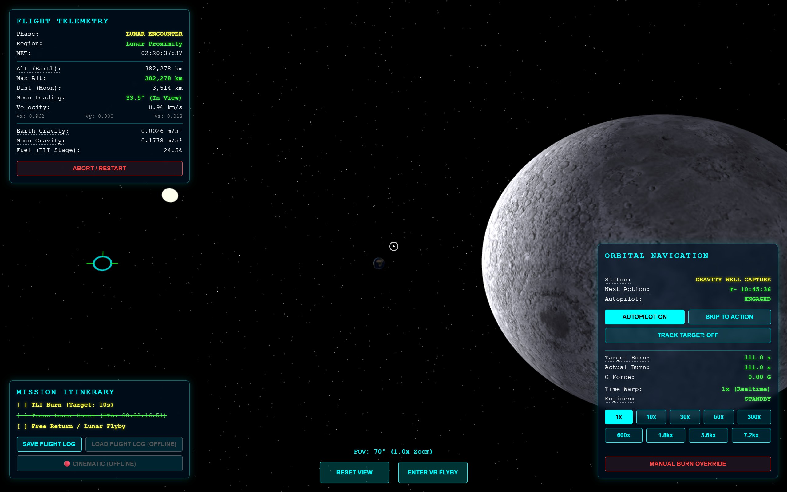 Artemis: The Free Return (WebXR Orbital Sandbox)